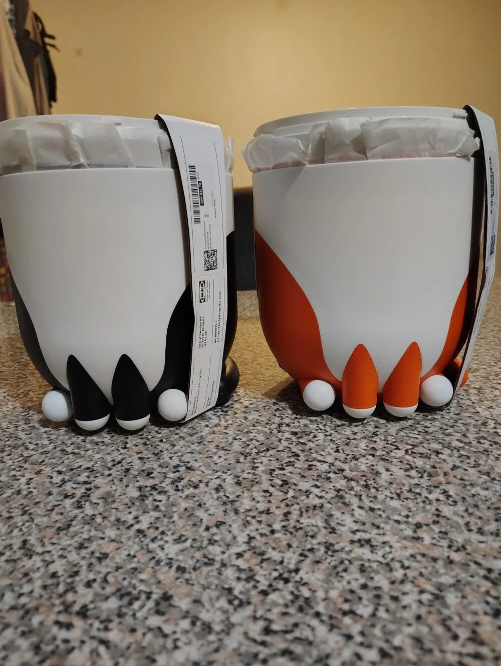 GREJSIMOJS Small Containers in Black and Orange